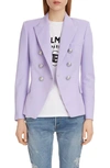 Balmain Double Breasted Blazer In Lilas