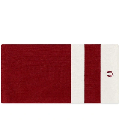 Fred Perry Authentic Bold Tipped Scarf In Red