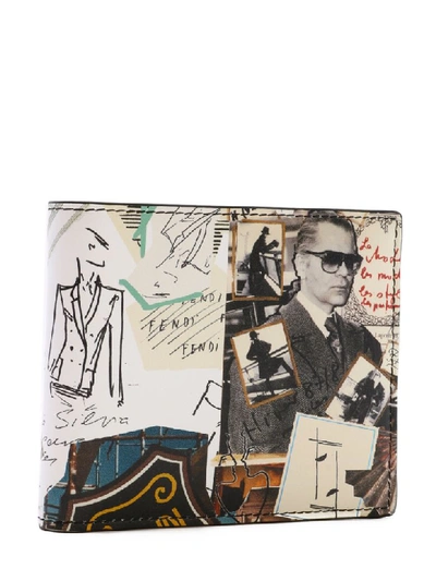 Fendi Wallet Karl Kollage In Multicolor