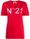 N°21 Logo-print Crew-neck T-shirt In Red