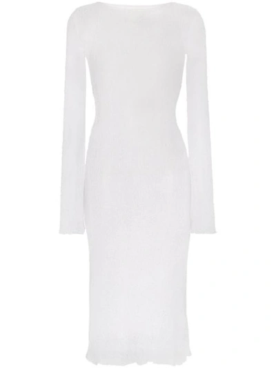 Ambra Maddalena Andy Sheer Midi Dress In White