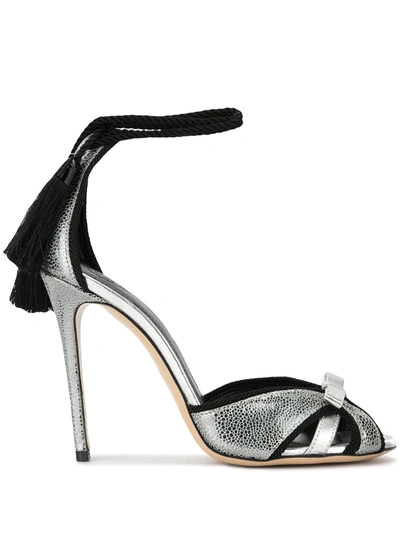 Aleksander Siradekian Donna Tassel Sandals In Silver