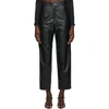 MARKOO MARKOO SSENSE EXCLUSIVE BLACK VEGAN LEATHER THE DROPPED POCKET TROUSERS