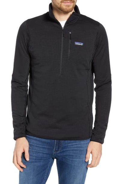 Patagonia R1 Quarter Zip Pullover In Black