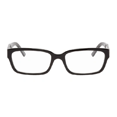 Balenciaga Rectangle-frame Acetate Optical Glasses In 001 Black