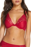 Natori Cherry Blossom Convertible Underwire Bra In Garnet