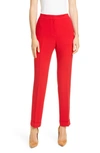 Lafayette 148 Clinton Cuffed Pants In Red Currant