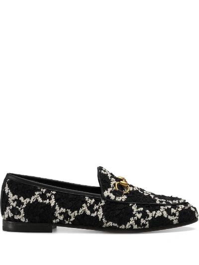 Gucci Black Fabric Loafers