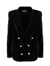 BALMAIN BLACK POLYESTER BLAZER,SF17243X2250PA