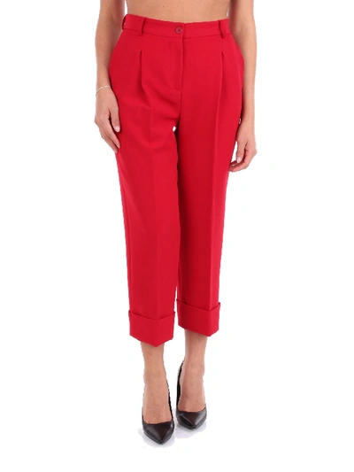 Alessandro Dell'acqua Red Polyester Trousers