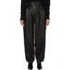 WANDERING BLACK BELTED LEATHER TROUSERS