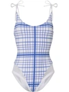 AMBRA MADDALENA BLAKE CHECK PRINT SWIMSUIT