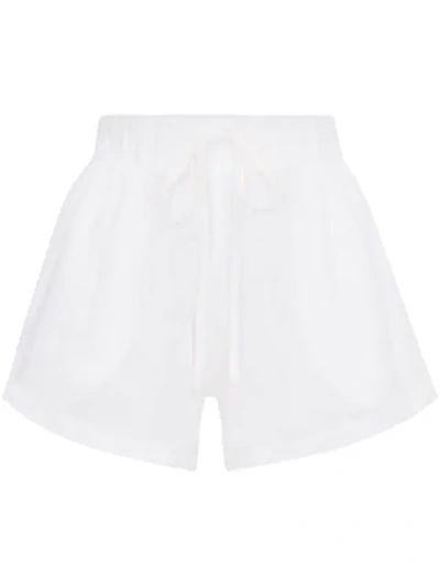 Ambra Maddalena Bobby Elastic Waist Shorts In White