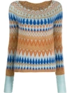 ALESSIA SANTI ARGYLE-KNIT JUMPER