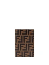 FENDI DEBOSSED FF PASSPORT WALLET