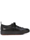 SANTONI LACE-UP LOW-TOP SNEAKERS