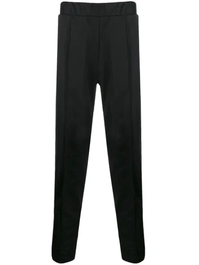 Armani Exchange Logo Striped Track Trousers In Black