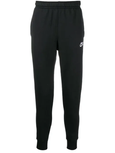 Nike Logo-embroidered Track Trousers In Black