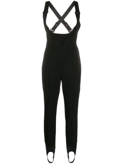 Moncler Tute Stirrup Ski Jumpsuit In Black