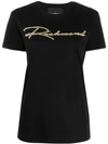 JOHN RICHMOND CREW NECK SEQUIN LOGO T-SHIRT