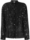 SEMICOUTURE SHEER POLKA DOT BLOUSE