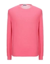 Fedeli Pink Cashmere Sweater In Fuchsia