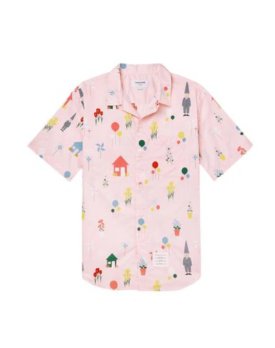 Thom Browne Patterned Shirt In Pink