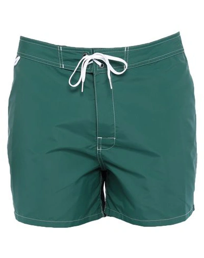 Sundek Swim Shorts In Dark Green