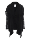 MONCLER PADDED SLEEVE WOOL CAPE