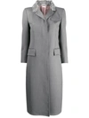 THOM BROWNE FUR COLLAR ELONGATED CHESTERFIELD