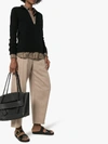 Jil Sander Pullover Mit V-kragen In Black