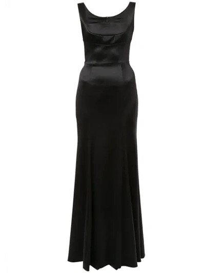 Dolce & Gabbana Duchess Evening Dress In Black