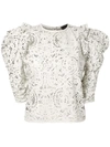 ANDREA BOGOSIAN POPSTAR LACE LEATHER TOP