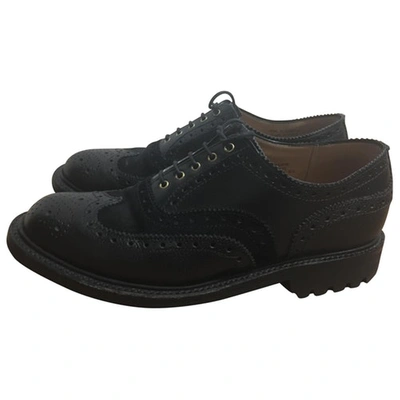 Pre-owned Grenson Black Leather Lace Ups