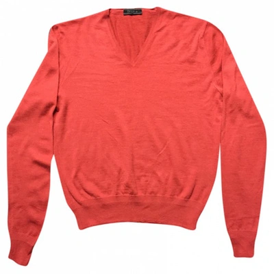 Pre-owned Prada Red Cashmere Knitwear & Sweatshirt