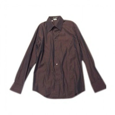 Pre-owned Dolce & Gabbana Striped Cotton Shirt In Brown
