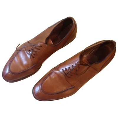 Pre-owned Santoni Brown Leather Lace Ups