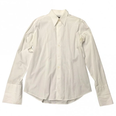 Pre-owned Versace White Cotton Shirt