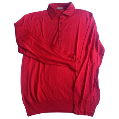 Pre-owned Cruciani Red Cotton Polo Shirt