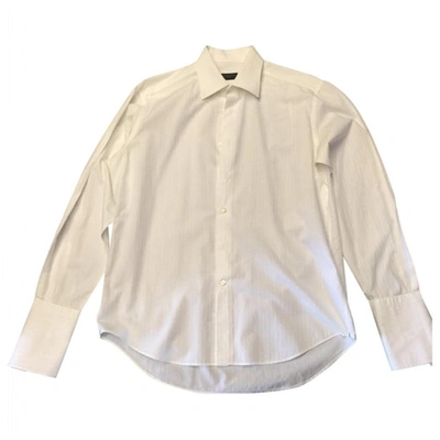 Pre-owned Lanvin White Striped Cotton Shirt