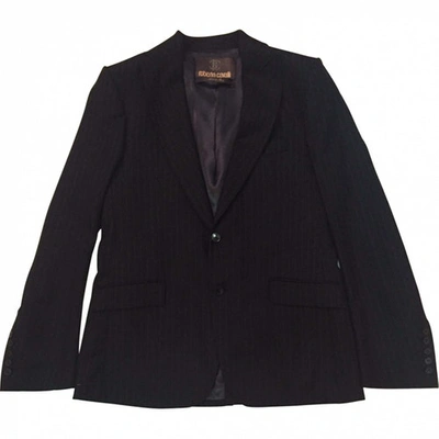 Pre-owned Roberto Cavalli Wool Suit In Black