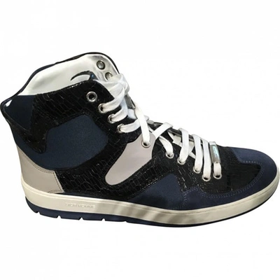 Pre-owned Dior Leather High Top Trainers. In Blue