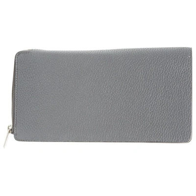 Pre-owned Calvin Klein Small Leather Good In Grey