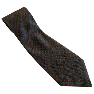 Pre-owned Fendi Silk Cravate In Blue
