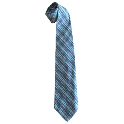 Pre-owned Saint Laurent Silk Tie In Blue