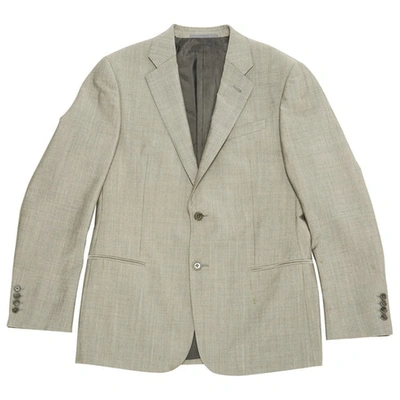 Pre-owned Armani Collezioni Wool Jacket In Grey