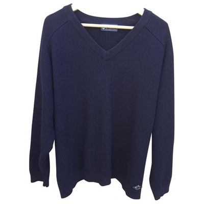 Pre-owned Saint James Wool Pull In Blue