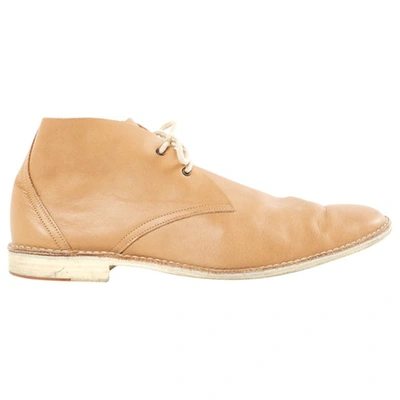 Pre-owned Pierre Hardy Leather Boots In Camel
