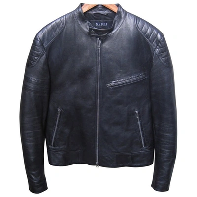 Pre-owned Gucci Black Leather Jackets