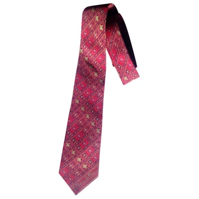 Pre-owned Lanvin Silk Tie In Red